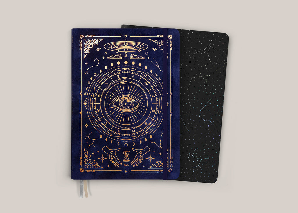 2025 A5 Astrological Planner - Midnight Velvet + Journal Bundle