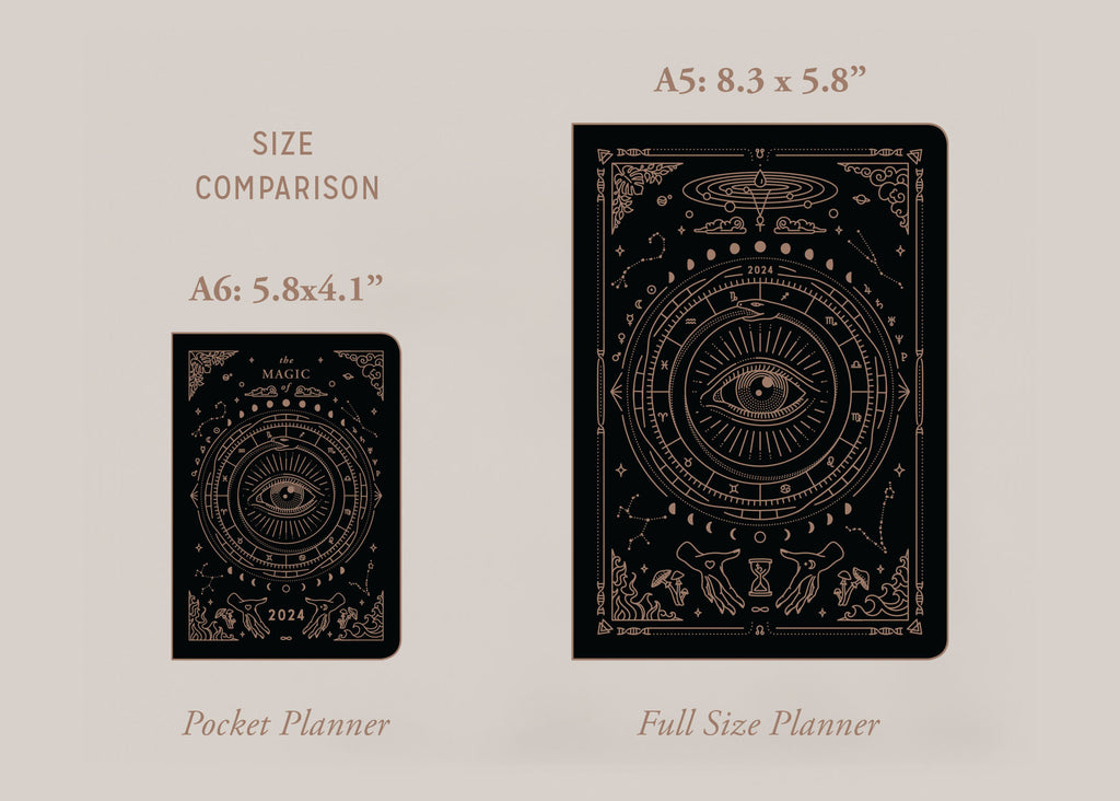 2024 Astrological Pocket Planner - Black